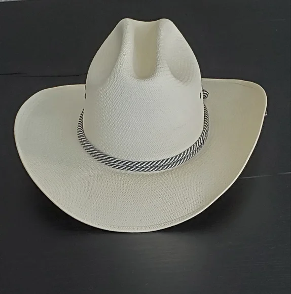 Texas Hat Company Genuine Shantung 20X Western Cowboy Hat, Natural, Sz 7 1/4" - Picture 4 of 15